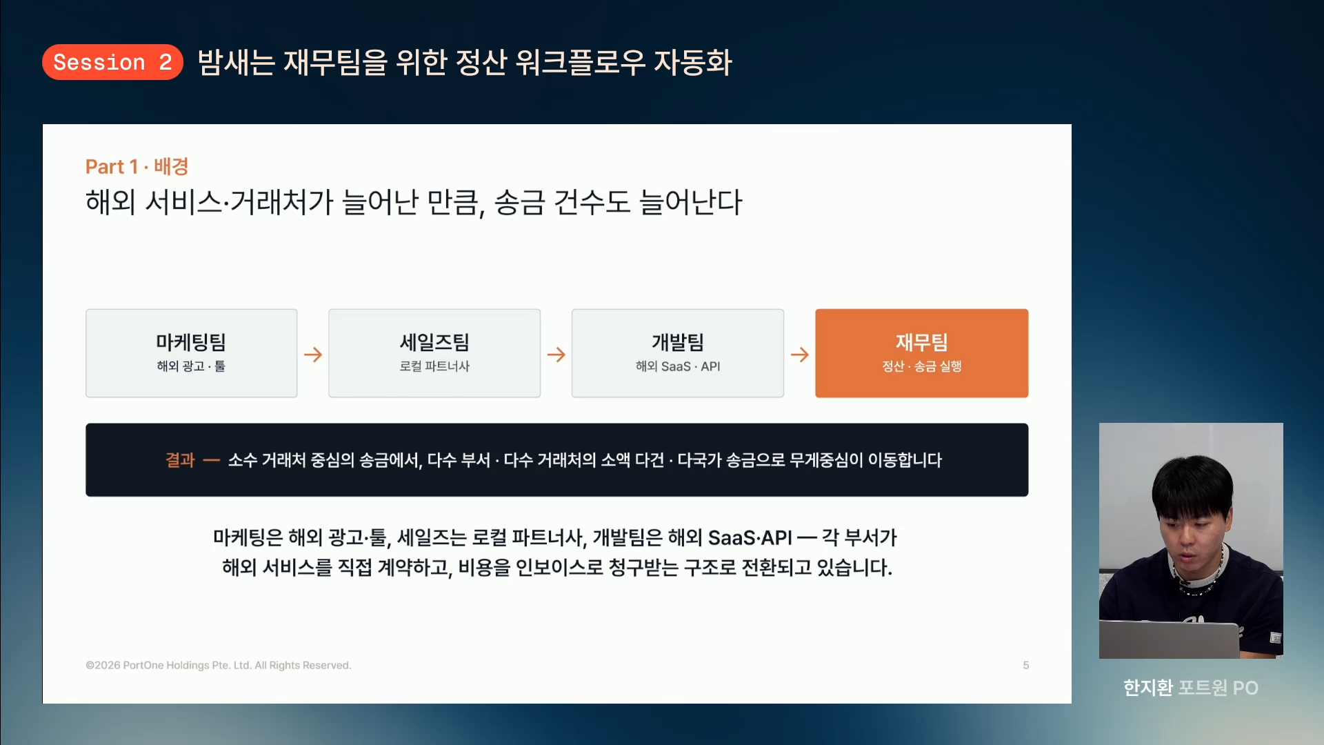 포트원 웨비나 한지환 PO
